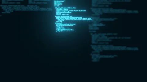 Blue programming code Stock Footage 290844506