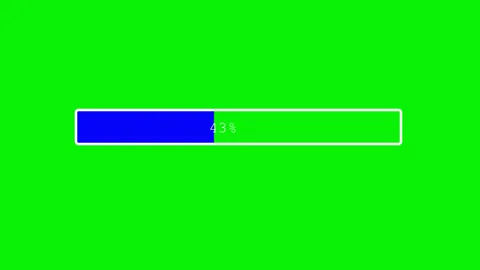Blue progress bar animation in white frame Stock Footage 258363404