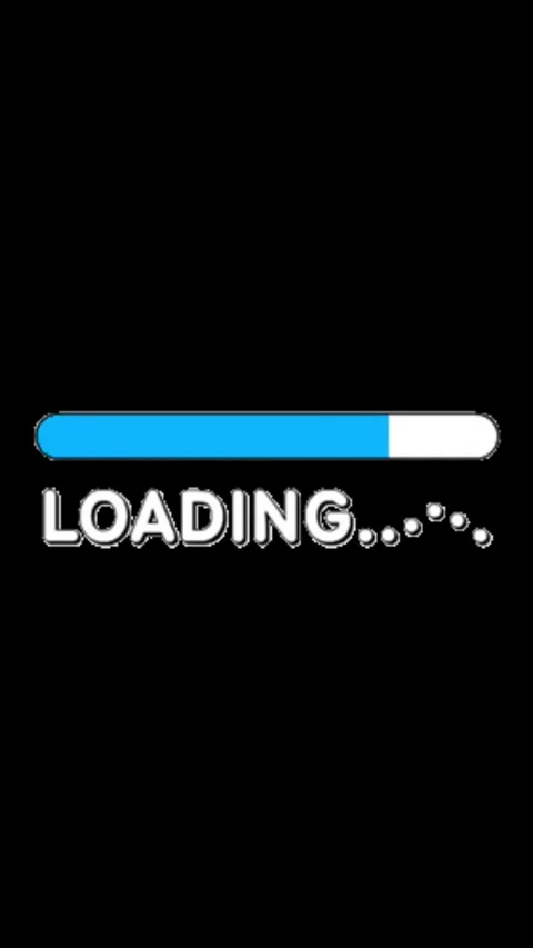 Blue Progress Loading Bar Black Vertical Stockbeeldmateriaal 344764329