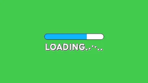 Blue Progress Loading Bar Green Screen Motion Stock Footage 344764330