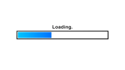 Blue Progress Loading Bar Icon for Website and Software Interface Stock Footage 342319457