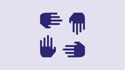 Blue Project team base icon isolated on purple background. Business analysis and Stock Footage 232800208