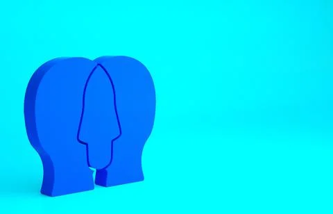 Blue Project team base icon isolated on blue background. Business analysis an Illustrazione stock