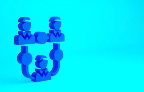 Blue Project team base icon isolated on blue background. Business analysis an 스톡 일러스트