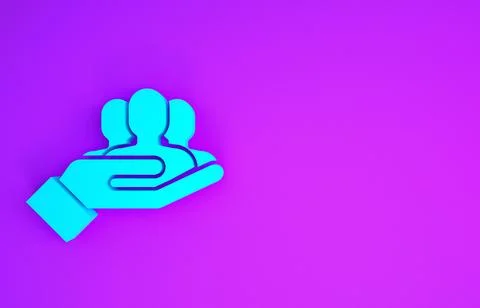 Blue Project team base icon isolated on purple background. Business analysis  스톡 일러스트