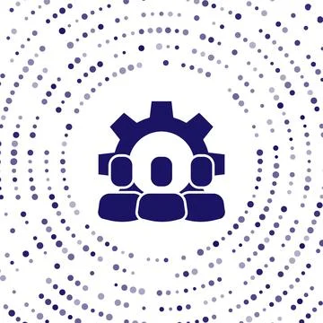 Blue Project team base icon isolated on white background. Business analysis and 스톡 일러스트