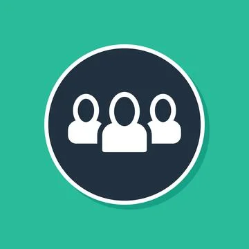 Blue Project team base icon isolated on green background. Business analysis and Stock Illustration