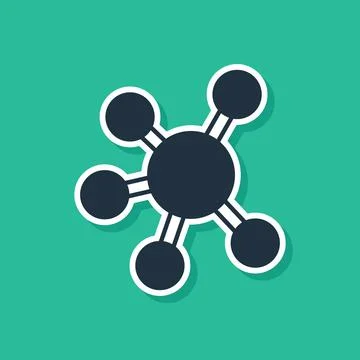 Blue Project team base icon isolated on green background. Business analysis and Illustrazione stock