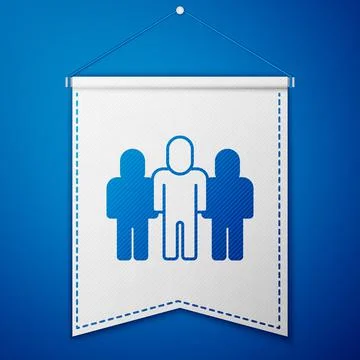 Blue Project team base icon isolated on blue background. Business analysis and Illustrazione stock