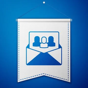 Blue Project team base icon isolated on blue background. Business analysis and Illustrazione stock