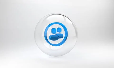 Blue Project team base icon isolated on grey background. Business analysis an Illustrazione stock