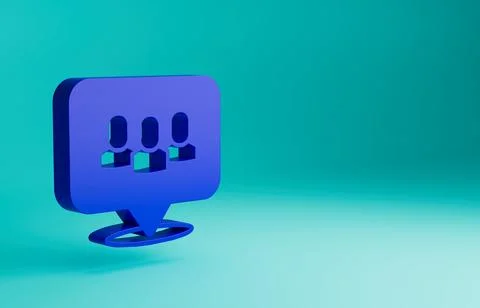 Blue Project team base icon isolated on blue background. Business analysis and Stock Illustration