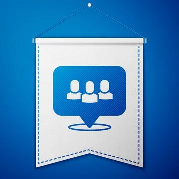 Blue Project team base icon isolated on blue background. Business analysis .. 스톡 일러스트