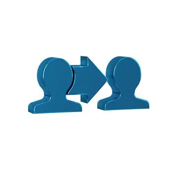 Blue Project team base icon isolated on transparent background. Business an.. Stock Illustration