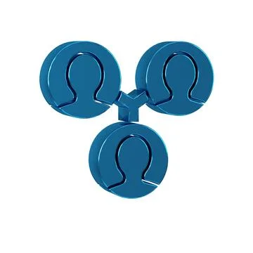 Blue Project team base icon isolated on transparent background. Business an.. 스톡 일러스트