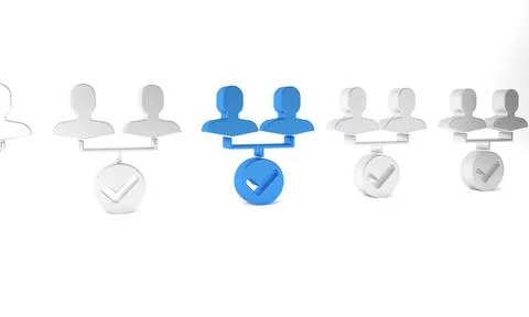 Blue Project team base icon isolated on white background. Business analysis.. Stock Illustration