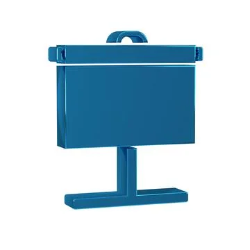 Blue Projection screen icon isolated on transparent background. Business pr.. Stock Illustration