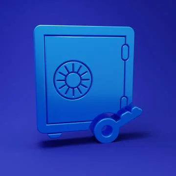 Blue Proof of stake icon isolated on blue background. Cryptocurrency econom.. 스톡 일러스트
