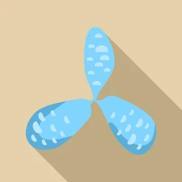 Blue propeller blades spinning, creating air flow icon Stock Illustration