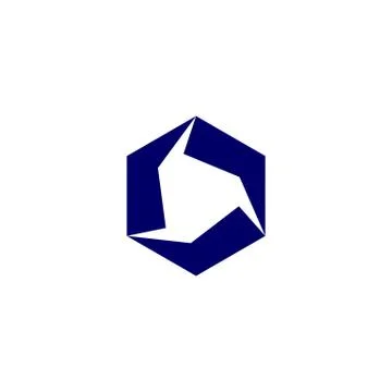 Blue Propeller Hexagon Shape Logo Illustration Design. EPS 10. Illustrazione stock