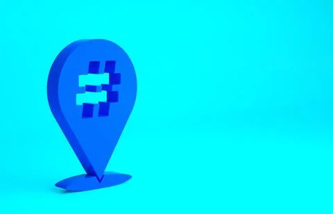 Blue Protest icon isolated on blue background. Meeting, protester, picket, sp Stock Illustration