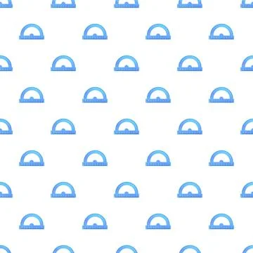Blue protractor geometric pattern for education and measurement Illustrazione stock