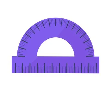 Blue Protractor Vector Illustration Icon Isolated 库存插图