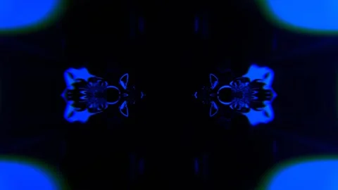 Blue Psychedelic Transforming Pattern Background VJ Loop in 4K Stock Footage 344099762