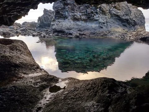 The blue puddle Stock-Fotos