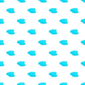 Blue puddle water drops seamless pattern Illustrazione stock