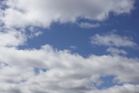 Blue puffy clouds during day Stock Photos