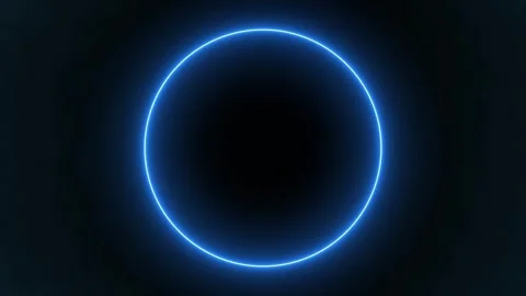 Blue pulsating circle with lightning elements Stock Footage 251637319