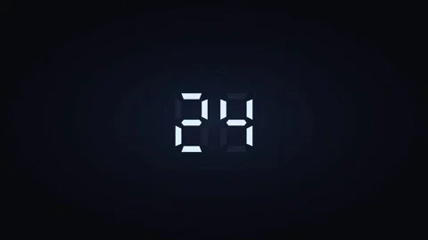 Blue Pulse Glow Countdown Timer 30 Seconds for events presentations Stock Footage 342629331