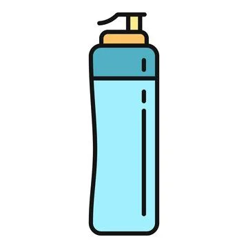 Blue pump bottle containing liquid cleaner product Stock Illustration