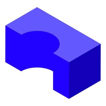 Blue puppet education icon isometric vector. Kid block 스톡 일러스트
