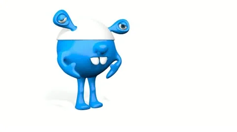 Blue puppet says ok Stock Footage 12687017