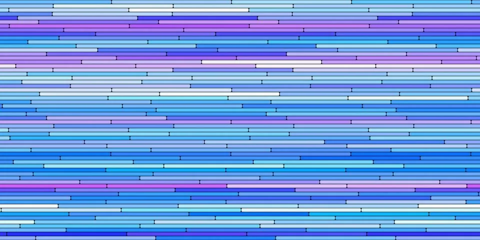 Blue Puprle Random Line Sections Background. Colorful Along Segments Texture. Stock-Illustration