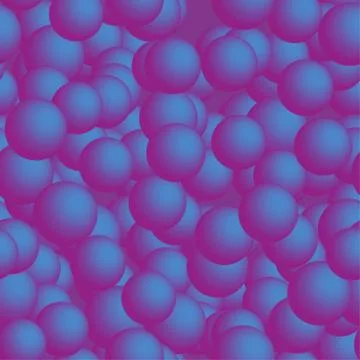 Blue Purple Balls Seamless Pattern on Purple Background Illustrazione stock
