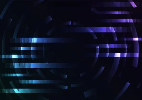 Blue purple circle digital abstract pixel layer background Stock Illustration