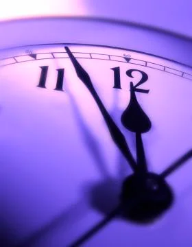BLUE PURPLE CLOCK FACE Stock Photos