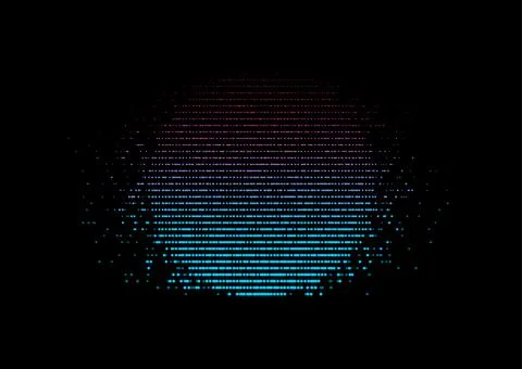 Blue purple dotted circle shape abstract futuristic tech background Stock Illustration