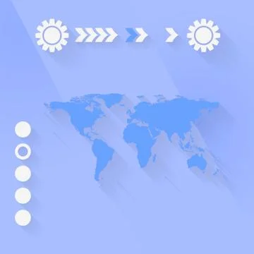 Blue purple flat minimal tech background Stock Illustration