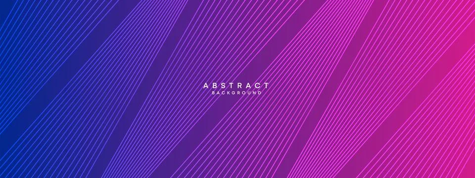 Blue, purple gradient abstract circles lines Technology web banner background Illustrazione stock