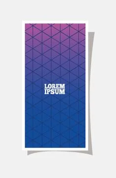 Blue with purple gradient and pattern background frame vector design Stockillustratie