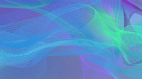 Blue purple gradient and tangled wavy lines animation. Stock Footage 219880413
