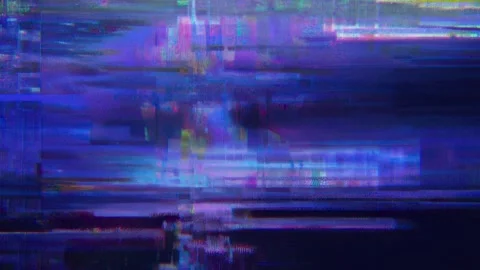 Blue Purple Horizontal Glitch Texture With Digital Smear Distortion 库存影片 328275079