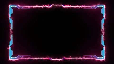 Blue Purple Light Twitch Overlay Stream Overlay Hd Screen Savers Video stock 245129151