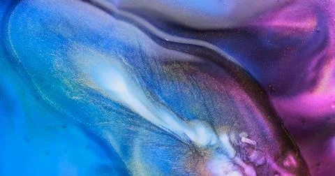 Blue purple liquid abstract background. Fluid art splash. Brilliant blue lilac Stock Illustration