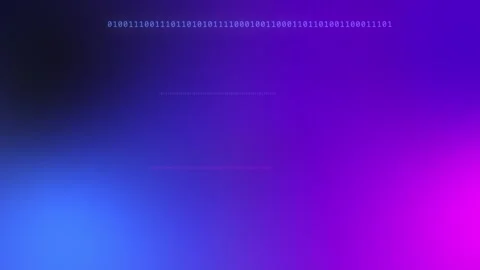 Blue purple magenta gradient with horizontal binary code, Seamless Loop Stock Footage 341856706