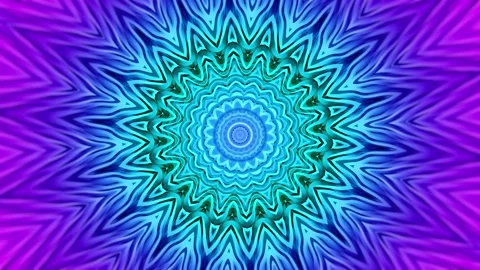 Blue Purple Mandala Abstract Background Stock Footage 152740997